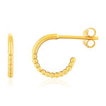 Boucles d'oreilles demi créoles or 750 jaune - vue 1