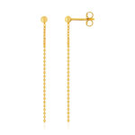 Boucles d'oreilles or 750 jaune pendants - vue 1