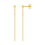Boucles d'oreilles or 750 jaune pendants