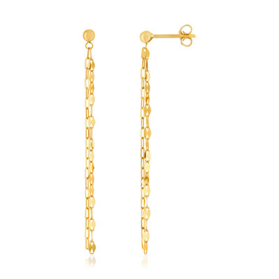 Boucles d'oreilles or 750 jaune pendants