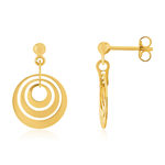Boucles d'oreilles or 750 jaune pendants - vue 1