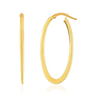 Créoles or 750 jaune ovales 17 mm