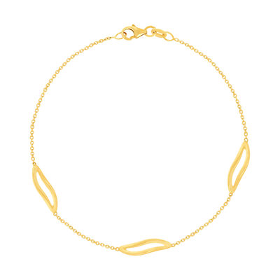 Bracelet or 750 jaune 19 cm