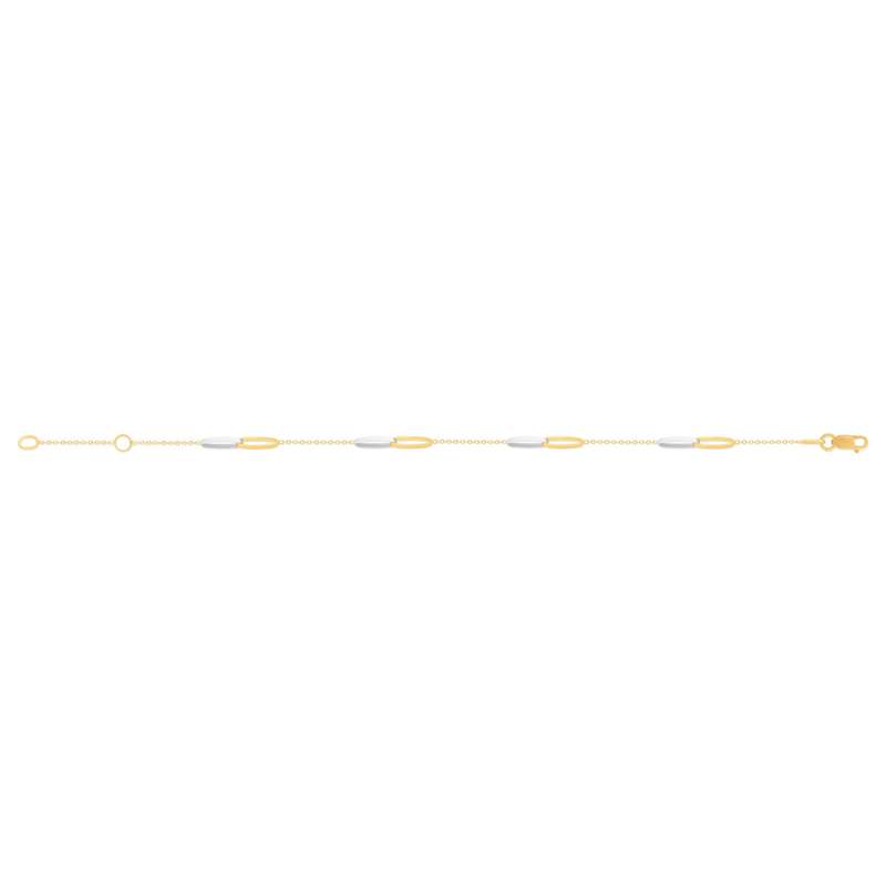 Bracelet or 750 2 tons 19cm - vue 2