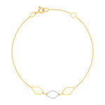Bracelet or 750 2 tons 19cm - vue 1