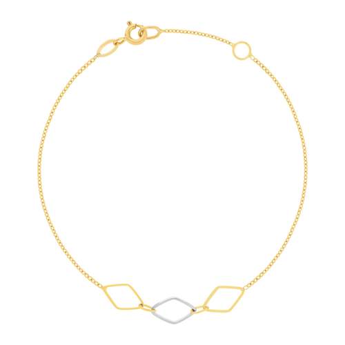 Bracelet gold 750 2 tones 19cm