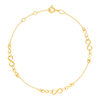 Bracelet or 750 jaune motif infini 19cm - vue V1