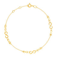 Bracelet or 750 jaune motif infini 19cm