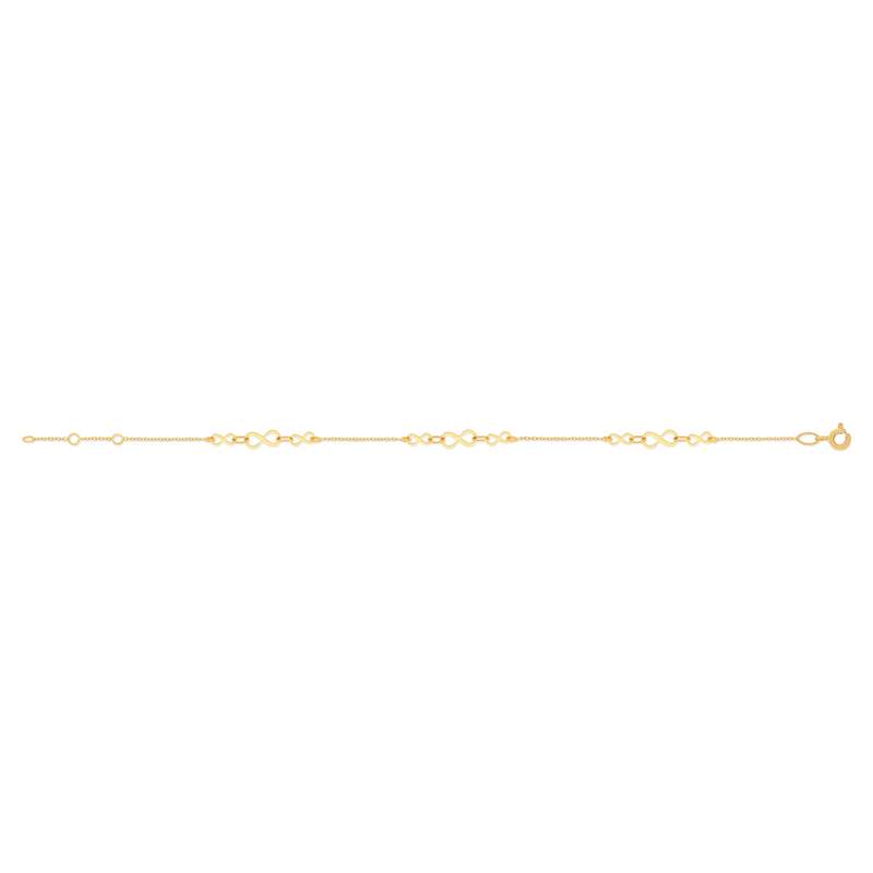 Bracelet or 750 jaune motif infini 19cm - vue 2