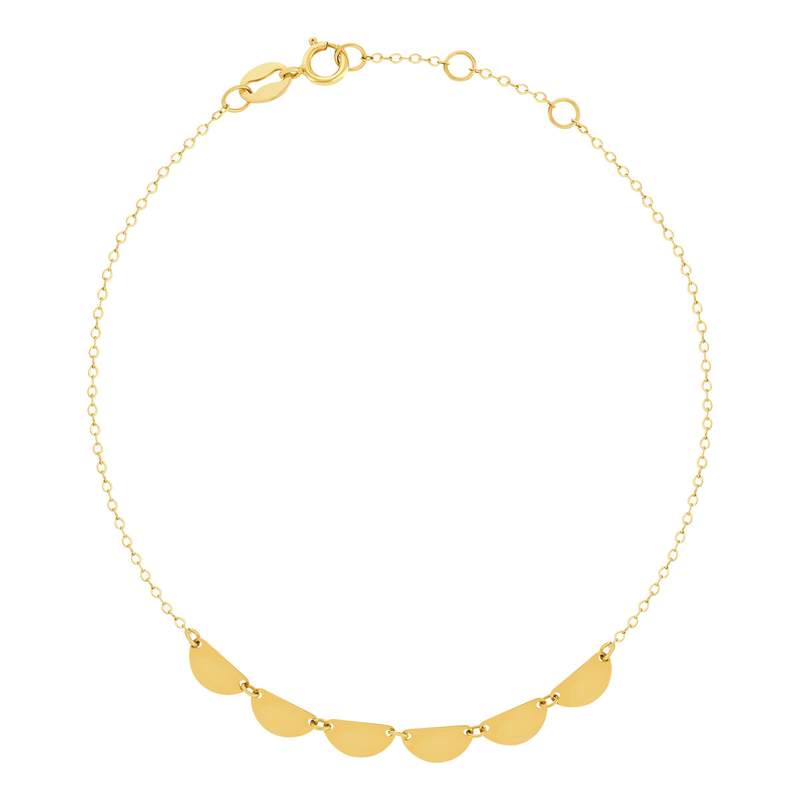 Bracelet or 750 jaune 19cm - vue 1