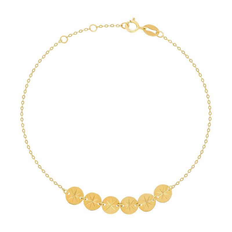 Bracelet or 750 jaune 19cm - vue 1