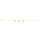 Bracelet or 750 jaune motif coeur 19cm - vue 2