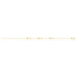 Bracelet gold 750 yellow motif pins 18cm - view 2