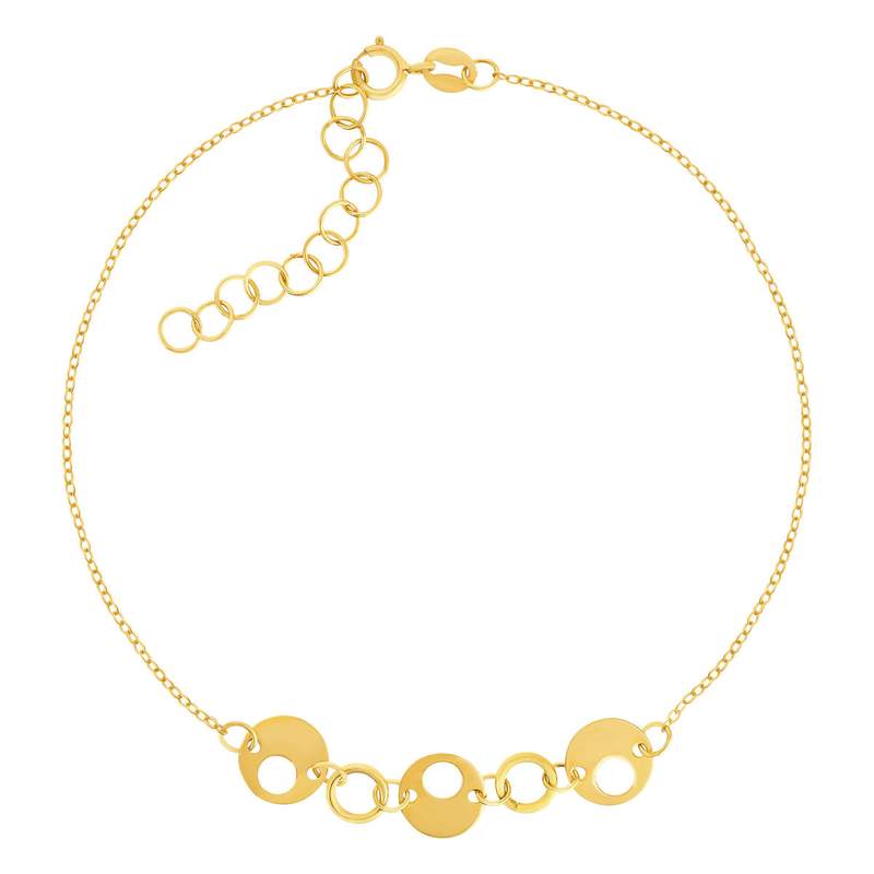 Bracelet or 750 jaune 19cm - vue 1
