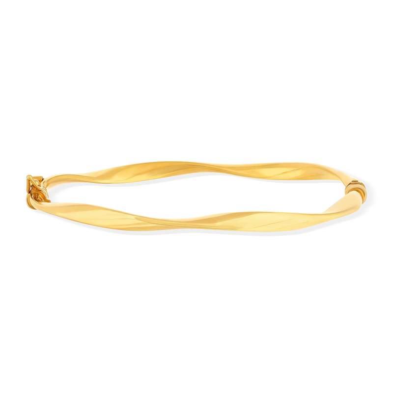 Bracelet jonc or 375 jaune 18,5cm - vue 1