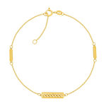 Bracelet or 375 jaune 19cm - vue 1