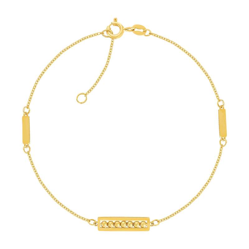 Bracelet or 375 jaune 19cm - vue 1