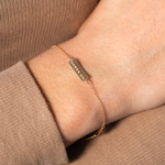 Bracelet or 375 jaune 19cm - vue porté 1