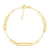 Bracelet or 375 jaune 19cm - vue V1