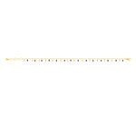 Bracelet or 375 jaune pierres synthétiques bleues 19cm - vue 2