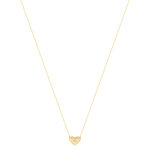 Collier or 750 jaune motif coeur 45cm - vue 2