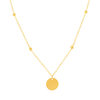 Collier or 750 jaune motif rond 45cm - vue V1