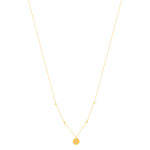 Collier or 750 jaune motif rond 45cm - vue 2