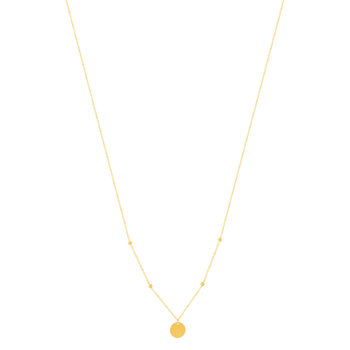 Collier or 750 jaune motif rond 45cm
