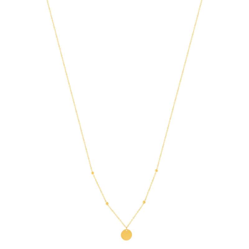Collier or 750 jaune motif rond 45cm - vue 2