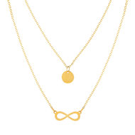 Collier or 750 jaune motif infini 43cm