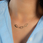 Collier or 750 jaune 45cm - vue porté 1