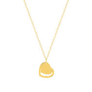 Collier or 750 jaune motif coeur 45cm