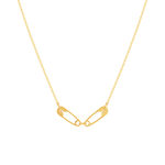 Collier or 750 jaune motif épingles 45cm - vue 1