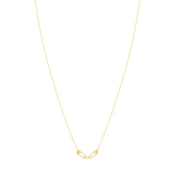 Collier or 750 jaune motif épingles 45cm