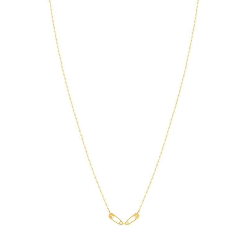 Collier or 750 jaune motif épingles 45cm - vue 2