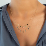 Collier or 750 jaune 45cm - vue porté 1