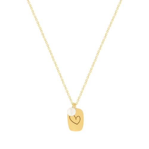 Collier or 375 jaune perle de culture 45cm