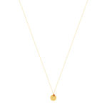 Collier or 375 jaune pierres synthétiques oranges 45cm - vue 2