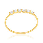 Bague or 375 jaune zirconias - vue 1