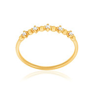 Bague or 375 jaune zirconias