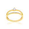 Bague or 375 jaune zirconias - vue V1