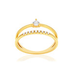 Bague or 375 jaune zirconias - vue 1