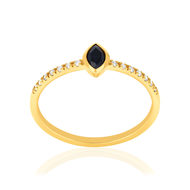 Bague or 750 jaune saphirs et diamants