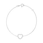 Bracelet or 375 blanc diamants 18cm - vue 1