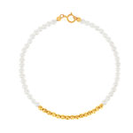 Bracelet or 375 jaune perle de culture 17cm - vue 1