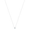 Collier or 375 blanc topaze sky blue et zirconias 45cm - vue V2