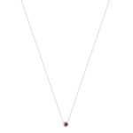 Collier or 375 blanc grenat rhodolite zirconias 45cm - vue 2