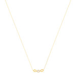 Gold necklace 375 yellow diamonds 43cm - view 2