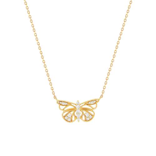Collier or 375 jaune diamants 45cm