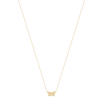 Collier or 375 jaune diamants 45cm